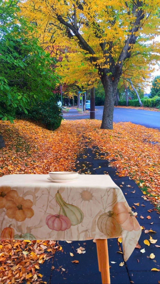 Mantel colección otoño-  calabazas románticas